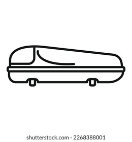 Car roof box icon outline vector. Travel trunk. Vacation cargo