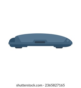 Car roof container icon flat vector. Box rack. Auto carrier isolated