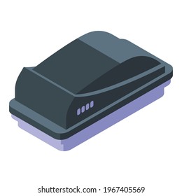 Car roof cover box icon. Isometric of Car roof cover box vector icon for web design isolated on white background