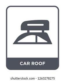 car roof icon vector on white background, car roof trendy filled icons from Car parts collection, car roof simple element illustration