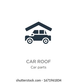 Car roof icon vector. Trendy flat car roof icon from car parts collection isolated on white background. Vector illustration can be used for web and mobile graphic design, logo, eps10