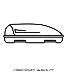 Car roof luggage icon outline vector. Box trunk. Load trip