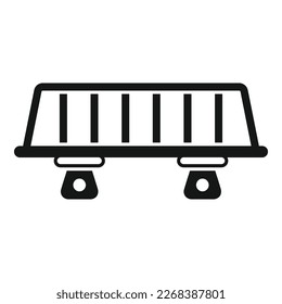 Car roof rack icon simple vector. Box trunk. Travel cargo