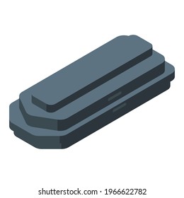 Car roof travel baggage icon. Isometric of Car roof travel baggage vector icon for web design isolated on white background
