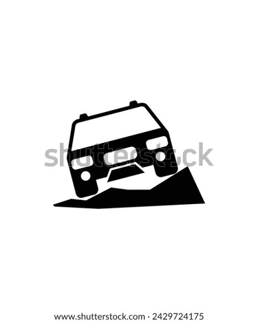car with rough surface icon, vector best flat icon.