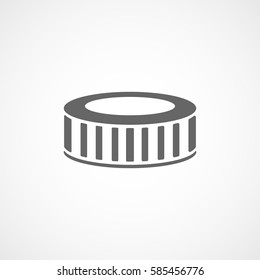 Car Round Filter Flat Icon On White Background 