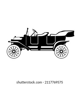 the car of royal officials in the past. vector draw graphic design illustration sketch