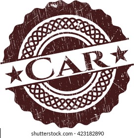 Car rubber grunge stamp