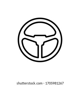Lineares Autoruder-Symbol Dünne Illustration. Lenkrad. Contour-Symbol