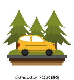 Car in rural highway
