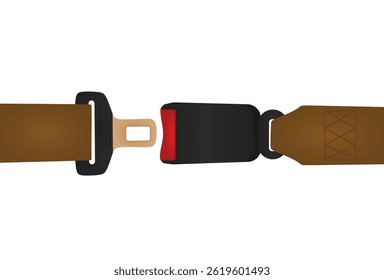 Car safety belt. vector illustration