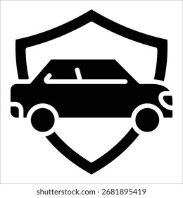 Elemento del icono de la seguridad del coche para el diseño