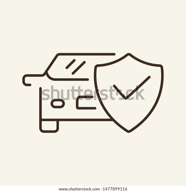Car safety line\
icon. Mechanics, auto service, safety. Car repair concept. Vector\
illustration can be used for topics like auto service, motor\
maintenance, advertising