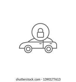 Car, safety, lock icon. Element of auto service icon. Thin line icon for website design and development, app development. Premium icon