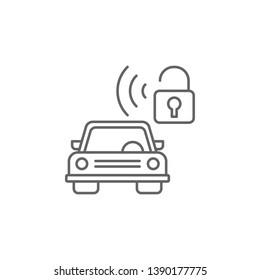 Car, safety, lock icon. Element of auto service icon. Thin line icon for website design and development, app development. Premium icon