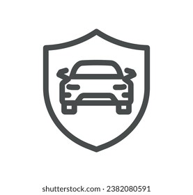 Car safety related icon outline and linear vector.