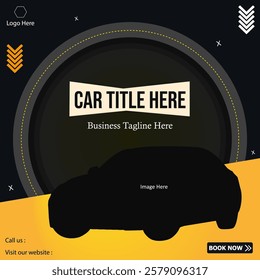 Car sale color creative social media template. Flat design of graphic background.