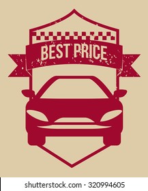 Car Sale concept and offer icons design, vector illustration 10 eps graphic.