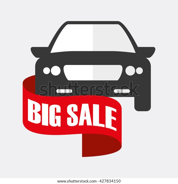 Car sale\
design. sale concept. white\
background