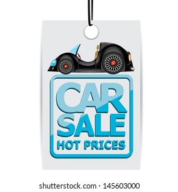Car sale design template with car. Vector illustration of car