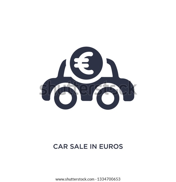 car sale in\
euros icon. Simple element illustration from mechanicons concept.\
car sale in euros editable symbol design on white background. Can\
be use for web and mobile.