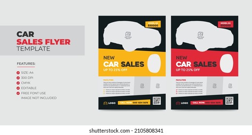 Car Sale Flyer Template. Modern Car Rental Flyer 