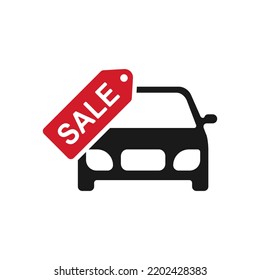 Car sale icon design isolated on white background. Vector illustration