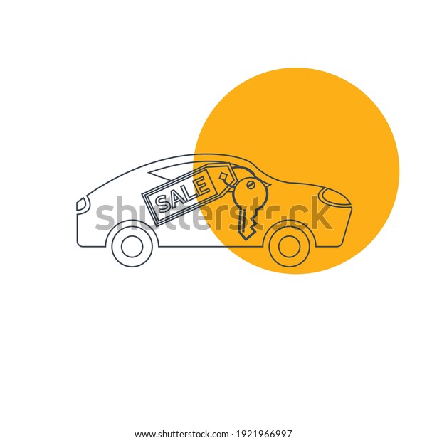 Car for sale icon,\
car on sale icon. Car sold icon with vector illustration and flat\
style design.