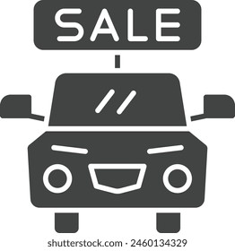 Icono de la venta de coches Imagen de Vector. Adecuado para aplicaciones móviles de Web y medios de impresión.