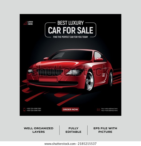 Car sale promotion social media post, Car ads,\
Car banner design\
template.