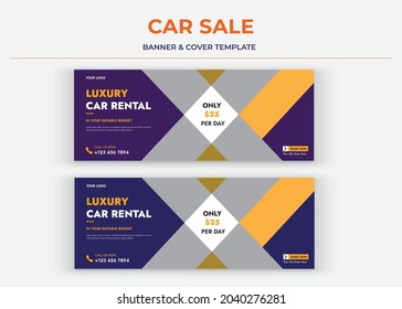 Car Sale Social media cover, banner, thumbnail, poster, Luxury car rental social media