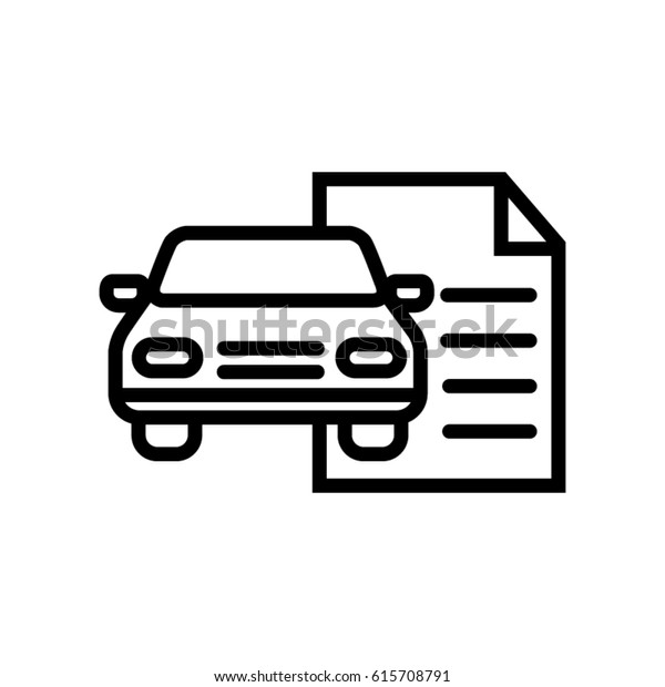 Car\
Sales Agreement line flat vector icon for mobile application,\
button and website design. Illustration isolated on white\
background. EPS 10 design, logo, app,\
infographic.