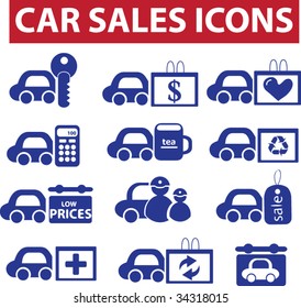 car sales icons. vector