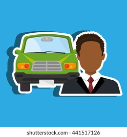 car salesman design, vector illustration eps10 graphic 