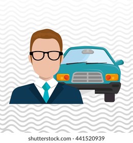 car salesman design, vector illustration eps10 graphic 