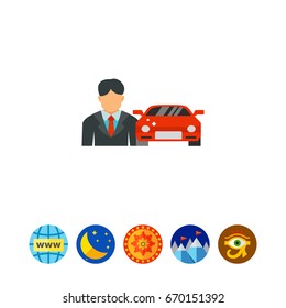 Car salesman icon