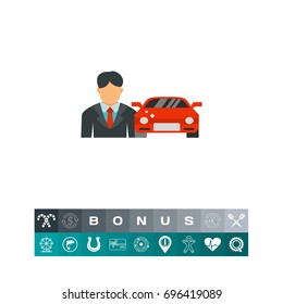 Car salesman icon