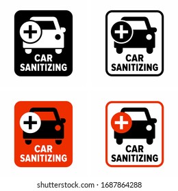 "Car sanitizing" vehicle disinfect service information sign