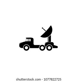car with satellite dish illustration. Element of army icon for mobile concept and web apps. Detailed car with satellite dish illustration can be used for web and mobile on white background