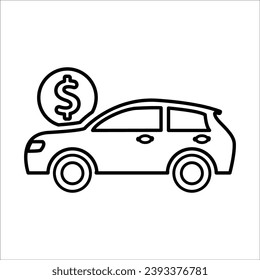 Icono De Almacenamiento De Coches En Estilo De Esquema