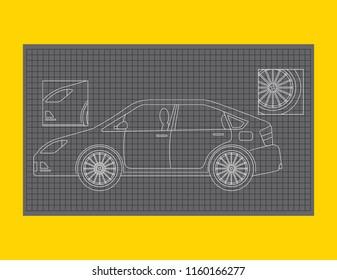 car schematic images, stock photos \u0026 vectors shutterstock Artificial Inteligence Schematics car schematic or car blueprint paper technical drawing