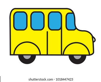 car school bus cartoon kid vector toy race truck icon symbol