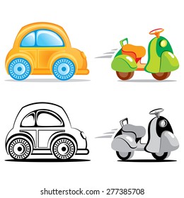Car and scooter