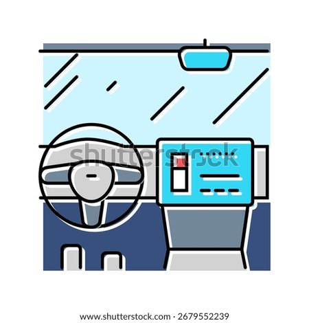 car with screen display auto tainment color icon vector. car with screen display auto tainment sign. isolated symbol illustration