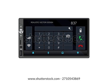 car screen stereo vector design