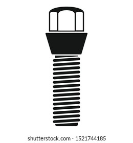 Car screw-bolt icon. Simple illustration of car screw-bolt vector icon for web design isolated on white background