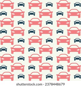 Car seamless creative repeating pattern vector illustration background