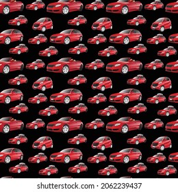 car Seamless Pattern Design . Vector Illustration.