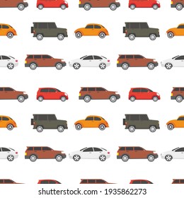 car seamless pattern. vector illustration