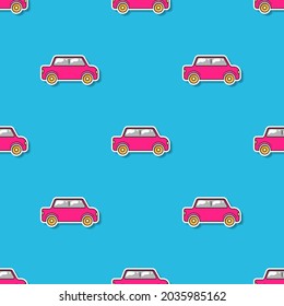 Car seamless pattern. Vector illustration.